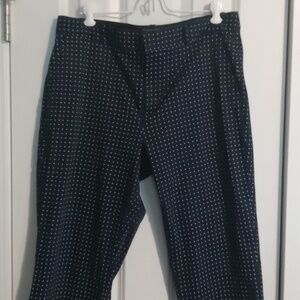 Banana Republic Blue And White Polka Dotted Dress Pants